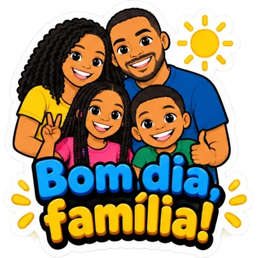 Figurinha de exemplo de família
